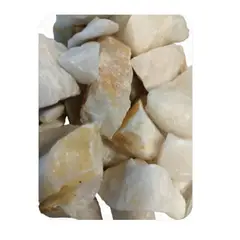 GENERICO - Piedra Cuarzo Decorativo Blanco Tamaño Nuez Saco 25 Kg