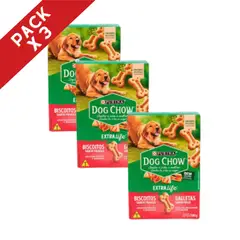 DOG CHOW - PACK 3 UNIDADES GALLETAS MEDIANOS Y GRANDES