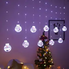 LISM - Guirnalda Luces 10 Bola Led Hada Navidad Cadena Cascada
