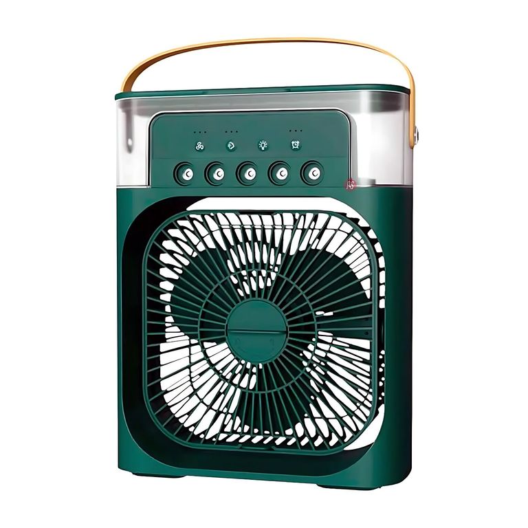 Ventilador Usb Portátil Led Con Rociador Verde - PS