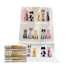 GARSIL - Pack 6 Paño De Cocina De Algodon Turco Suave Absorbente y Grueso de Gato