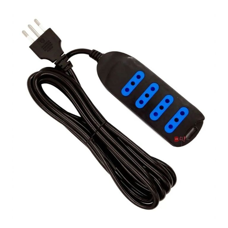 Alargador Eléctrico 3mts Certificado Negro - Ps