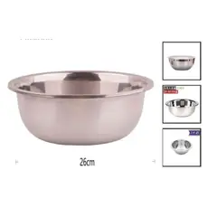 GENERICO - Bowl De Acero Inoxidable 26 Cm Para Cocina