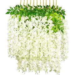 ATURE - Pack 12 Colgantes Flores Artificiales Guirnaldas Decoración