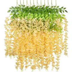 ATURE - Pack 12 Colgantes Flores Artificiales Guirnaldas Decoración