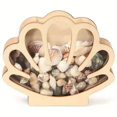 VATYERTY - Caja de madera vintage con forma de concha