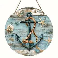 VATYERTY - Letrero rústico de corona de madera - Letrero redondo de corona de madera