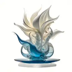 VATYERTY - Jarrón acrílico bohemio con forma de cuerno plano en 2D