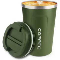 WAKESHOME - Vaso térmico de acero inoxidable de 510Ml antiderrame-Verde