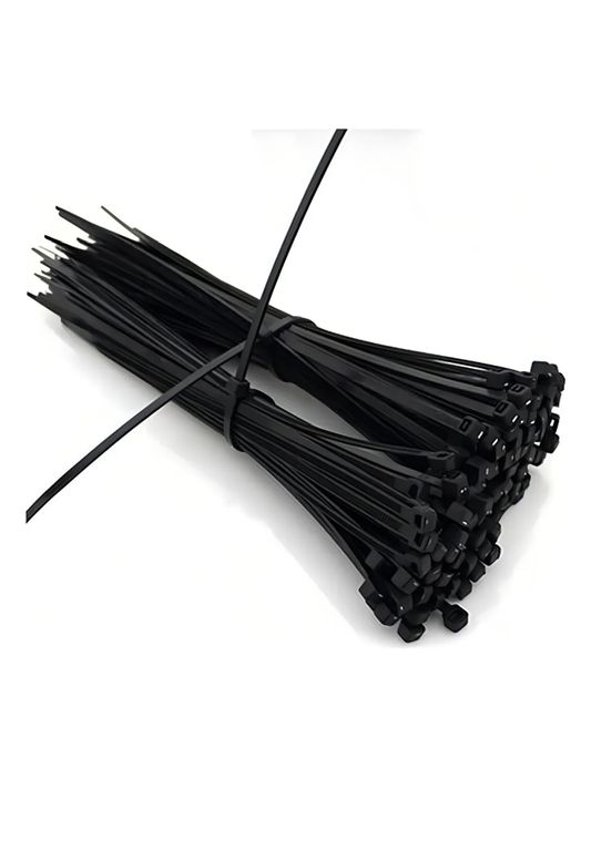 Bolsa Amarras Plásticas Negra Tactix 350mm 408031 100pzas Color Negro