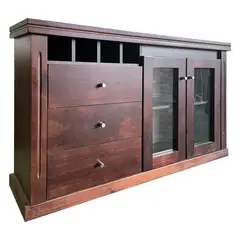LAS ARAUCARIAS - Buffet New Barcelona Rectangular Vidrio Puerta Madera