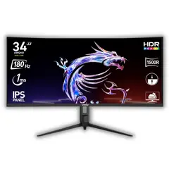 MSI - Monitor Gamer 34 Curvo 180HZ Ultra Flat 1MS 3440x1440px