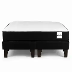 VITELIO - Cama 2 Plazas + Colchon - Base Divididad Colchon