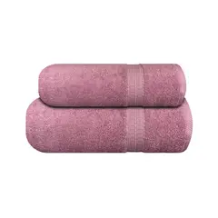CHITECO - Pack 2 Toallas (by Lourdes) Algodon 500g Baño y Manos Rosa