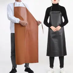 HOMESTAR - Delantal Cocina Impermeable de Cuero PU