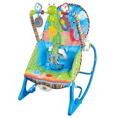 GENERICO - Silla Mecedora Para Bebé con vibracion Azul