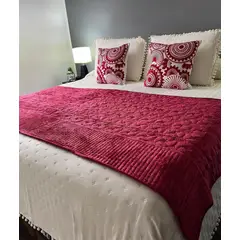 DEKOHOME - Piecera cama Plush Rojo Italiano