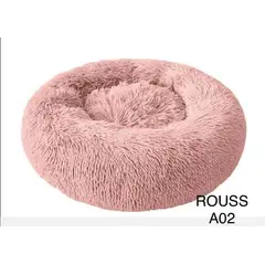 GENERICO - Cama para Mascotas Acolchada y Peludita 50cm Palo Rosa
