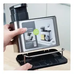 GENERICO - Rack Dispensador Jabón 3 En 1 Color Plateado