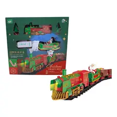 GENERICO - Tren Decoración Navidad Luz Sonido Juguete 13pcs