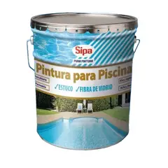 SIPA - PINTURA PARA PISCINA 1 TINETA AZUL CAUCHO CLORADO