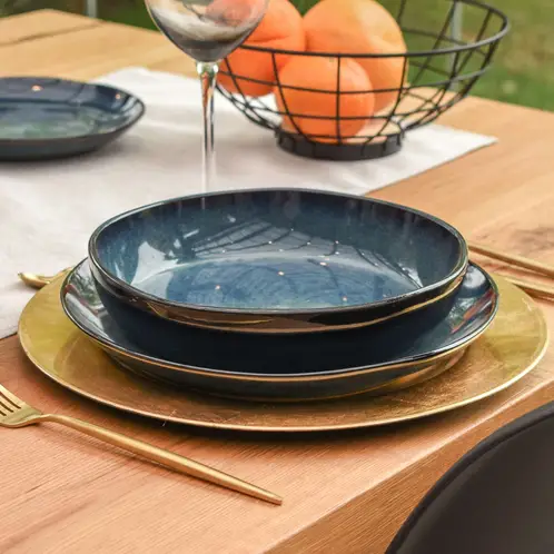 DECO EXPRESS - Juego De Vajilla 18 piezas Loza Cerámica Oporto