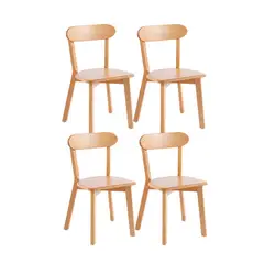 HABITA2 CHILE - Pack 4 Silla Fresno de Madera - Natural