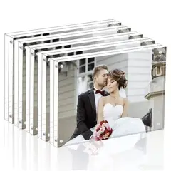 ATURE - Portaretratos Cristal Doble Marco Magnético Acrílico 15×10cm