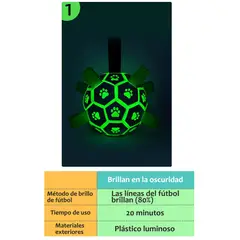WELDMON - Futbol perrosJuguete para perro que brillan en la oscuridad