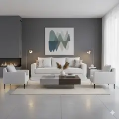 MUNDO LIVING - Living 311, Siena Crudo Sofa 3 cuerpos + 2 poltronas resortes