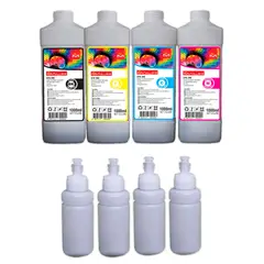 MALIK - Pack 4 Litros + 4 Botellas vacias para Canon Pixma G4100