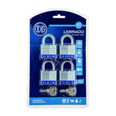 ODIS - Set Candado Laminado 4x40mm Acero Zincado Blíster