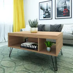 EXIT - Mesa de Centro Rectangular 91x45x59 cm Marrón - Liberty