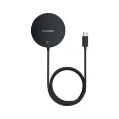 BASEUS - Cargador inalámbrico Qi2 Mini4 Universal Explorer 15W Negro
