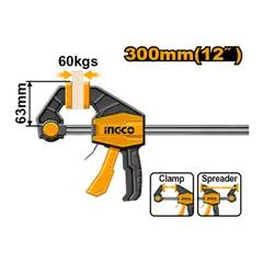 INGCO - Prensa Sargento Rapida Industrial 63x300 Mm Hqbc01602