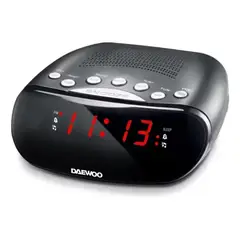 DAEWOO - Radio Despertador Recargable 2banda Amfm Negro Di-a1