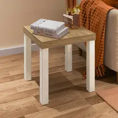 EXIT - Mesa Lateral 45x45x45 cm Marrón Beige - Up
