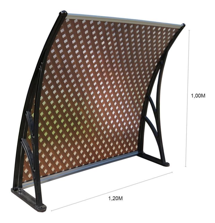 Alero Policarbonato Curvo Negro Treillage De 1,0x1,2 Mts