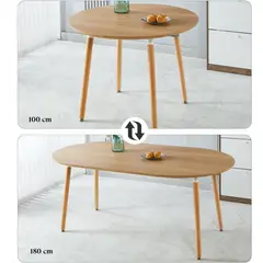 PANDALINO - Mesa Extensible Bayona Wood - 100cm a 180cm
