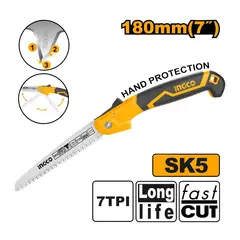 INGCO - Serrucho Plegable Multiuso De Poda 180mm 7p Hfsw1808