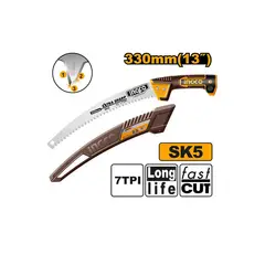 INGCO - Serrucho De Poda Curvo 330 Mm 13 Pulgadas Hps3306