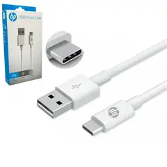 HP - Cable Usb Tipo-c 1 Metro Blanco Carga Rápida Datos 480mbps