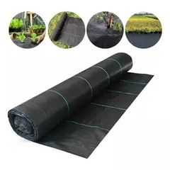 GENERICO - Rollo de Malla Antimaleza 100m x 1m de Ancho Negro