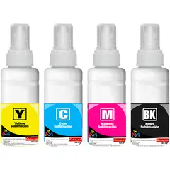 MALIK - Pack 4 Tintas sublimacion compatible Epsn E/tank L3210