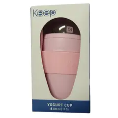 KEEP - Vaso Yogurt Cereal 330ml Con Cuchara Rosado