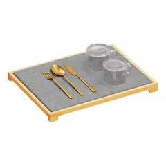 GENERICO - Tapete de Piedra Absorbente para Secado Rápido en Cocina