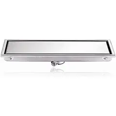 GENERICO - Rejilla Drenaje Antiolor Acero Inoxidable 50x10 cm Ducha