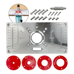 GENERICO - Placa de Aluminio Multifuncional para Fresadoras de Madera
