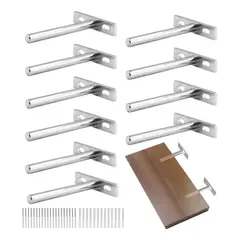 GENERICO - Soportes Flotantes de Hierro Anticorrosión para Estanterías