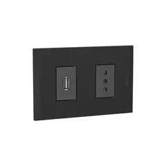 BTICINO - Cargador Usb + Enchufe 10a Nobile AF2270USBEANG Gris